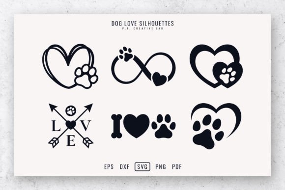 Download Dog SVG Paw Prints Pet Love Bundle - Print Collection