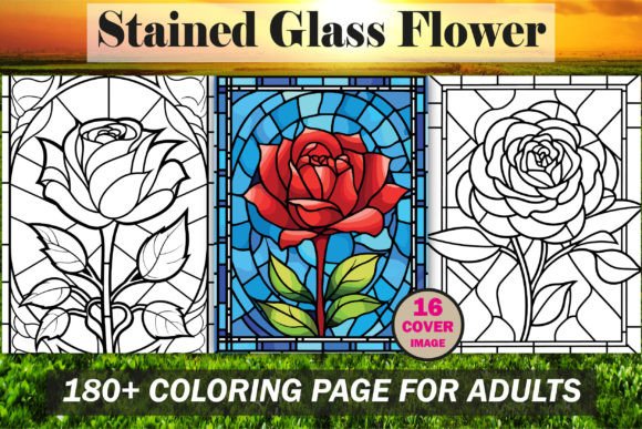 Download Stained Glass Flower Coloring Book - KDP - Flower coloring book Collection