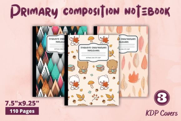 Download Primary Composition Notebook KDP Cover - Cover Collection