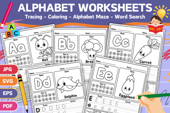 Download Printable Alphabet Worksheets for Kids - Print Collection